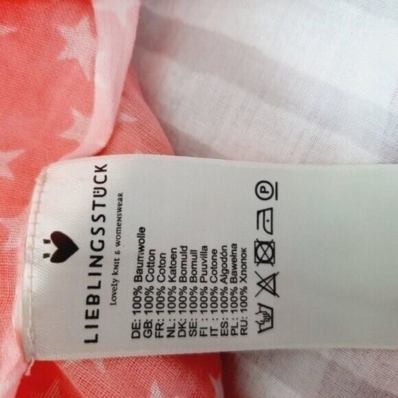 LIEBLINGSSTUCK Cotton Light Large Scarf Wrap Pink Grey & White O/S - Picture 7 of 11